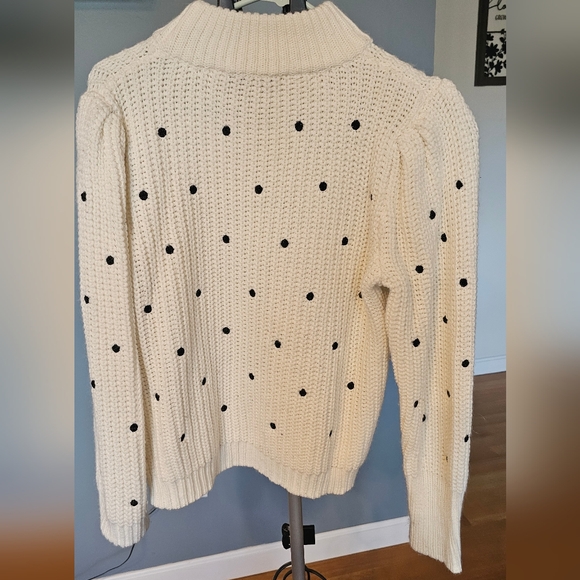 BLK POLKADOT SWEATER! Like new condition - Picture 2 of 5